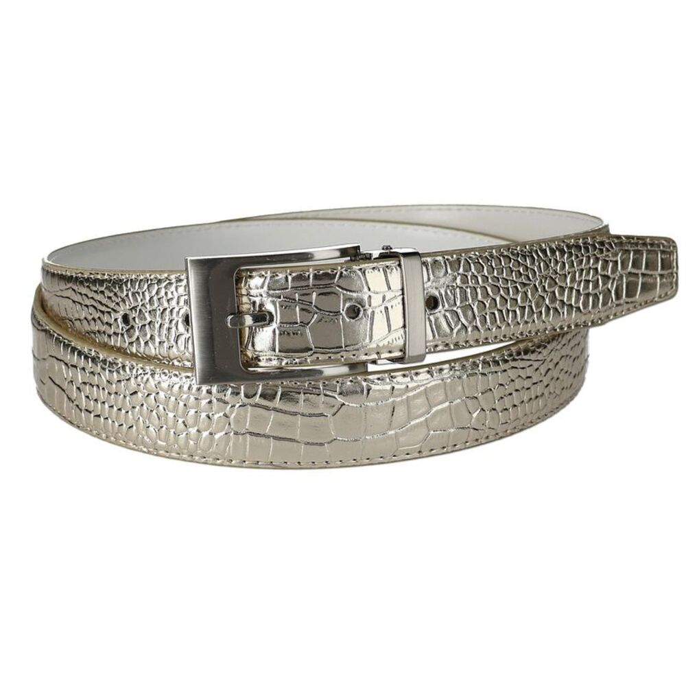 CTM Leather Croc Print Belt